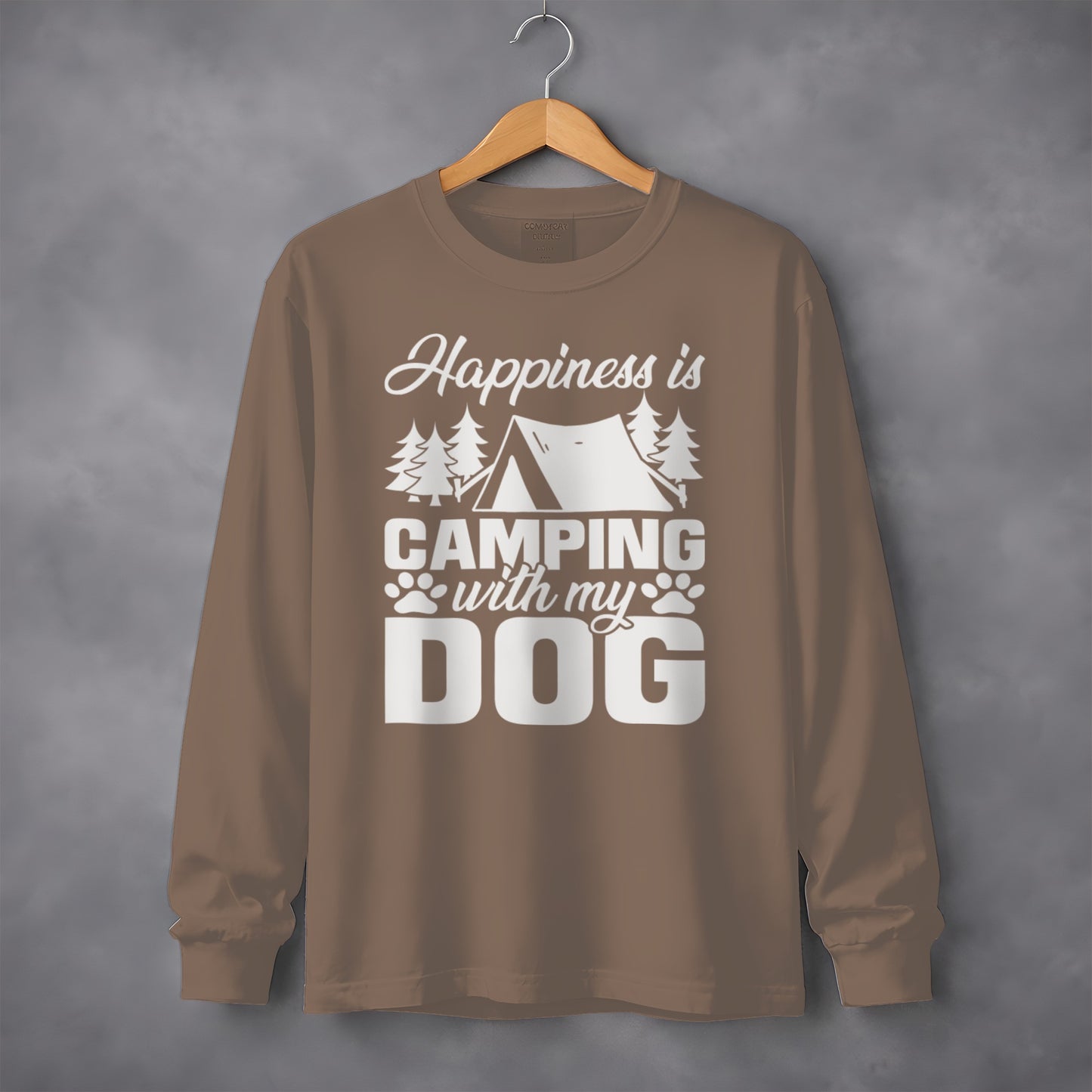 Happiness is Camping with My Dog Long Sleeve Shirt