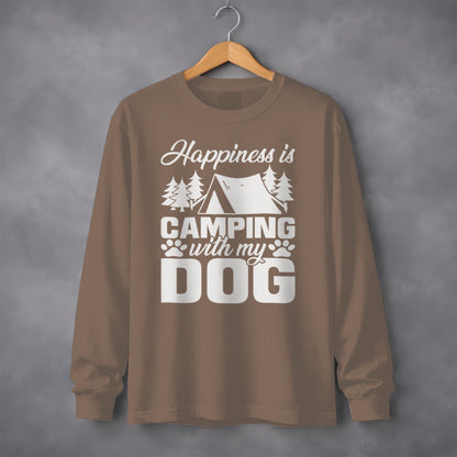 Happiness is Camping with My Dog Long Sleeve Shirt