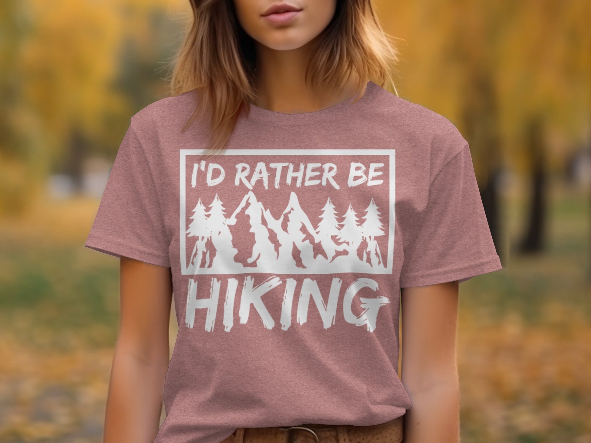 I would rather be Hiking outdoors Mountain T-Shirt T-Shirt - Outdoor & Adventure Collection - Mile Marker 16 Gear by Cloud 16 Clothing Co.