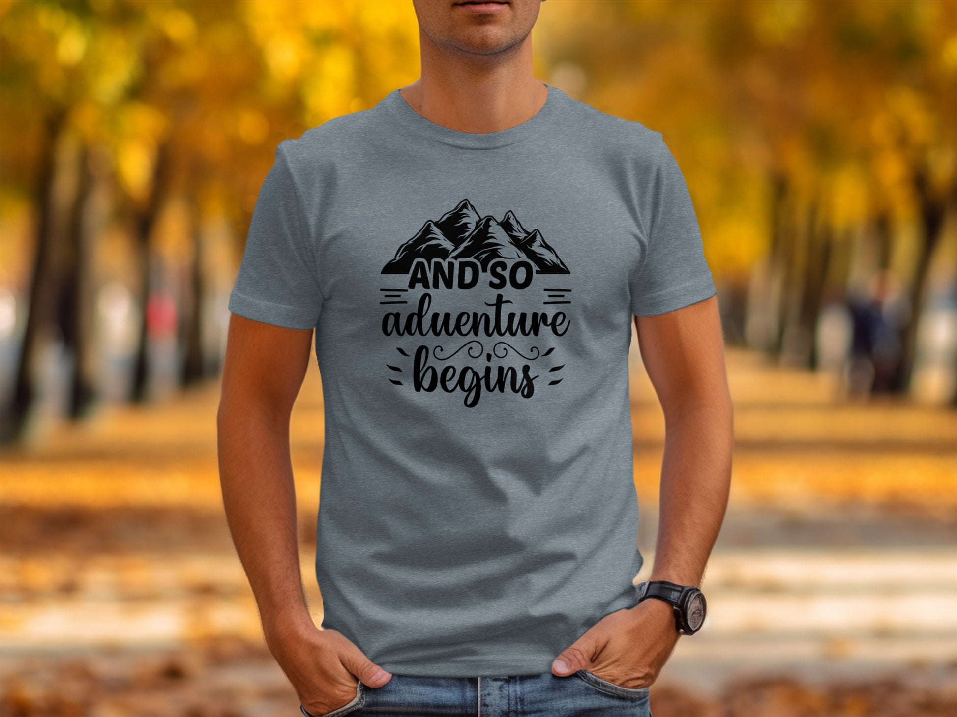 And So Adventure Begins Mountain Theme Graphic T-Shirt T-Shirt - Outdoor & Adventure Collection - Mile Marker 16 Gear by Cloud 16 Clothing Co.