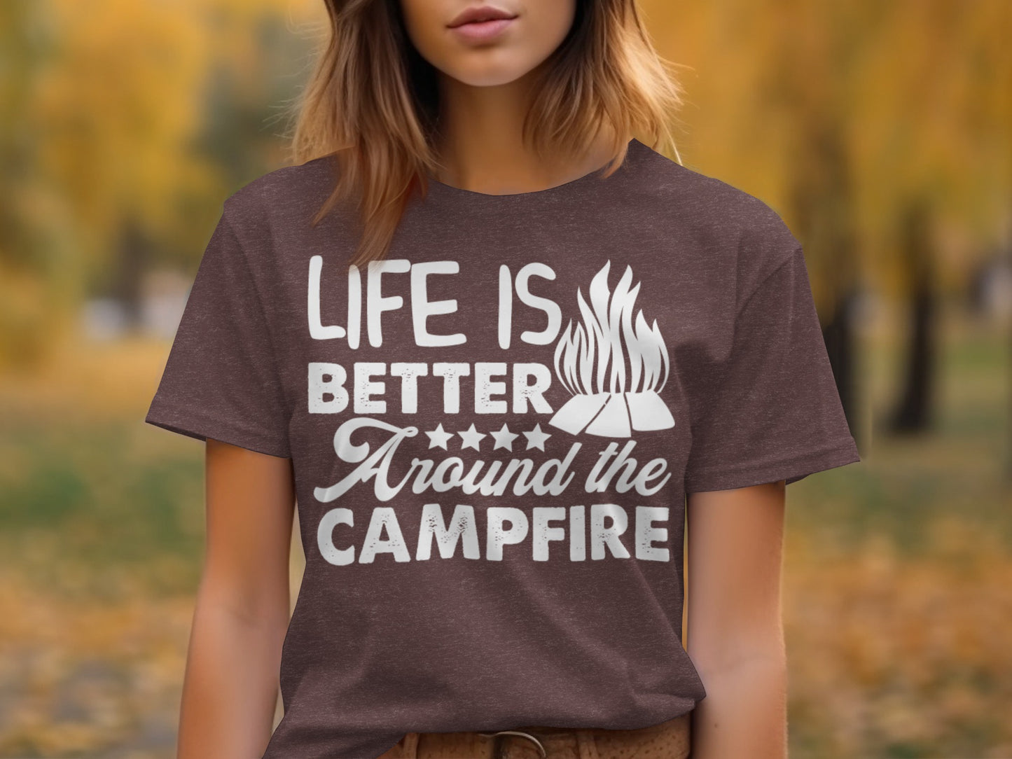 Life Is Better Around The Campfire Graphic Print T-Shirt T-Shirt - Outdoor & Adventure Collection - Mile Marker 16 Gear by Cloud 16 Clothing Co.