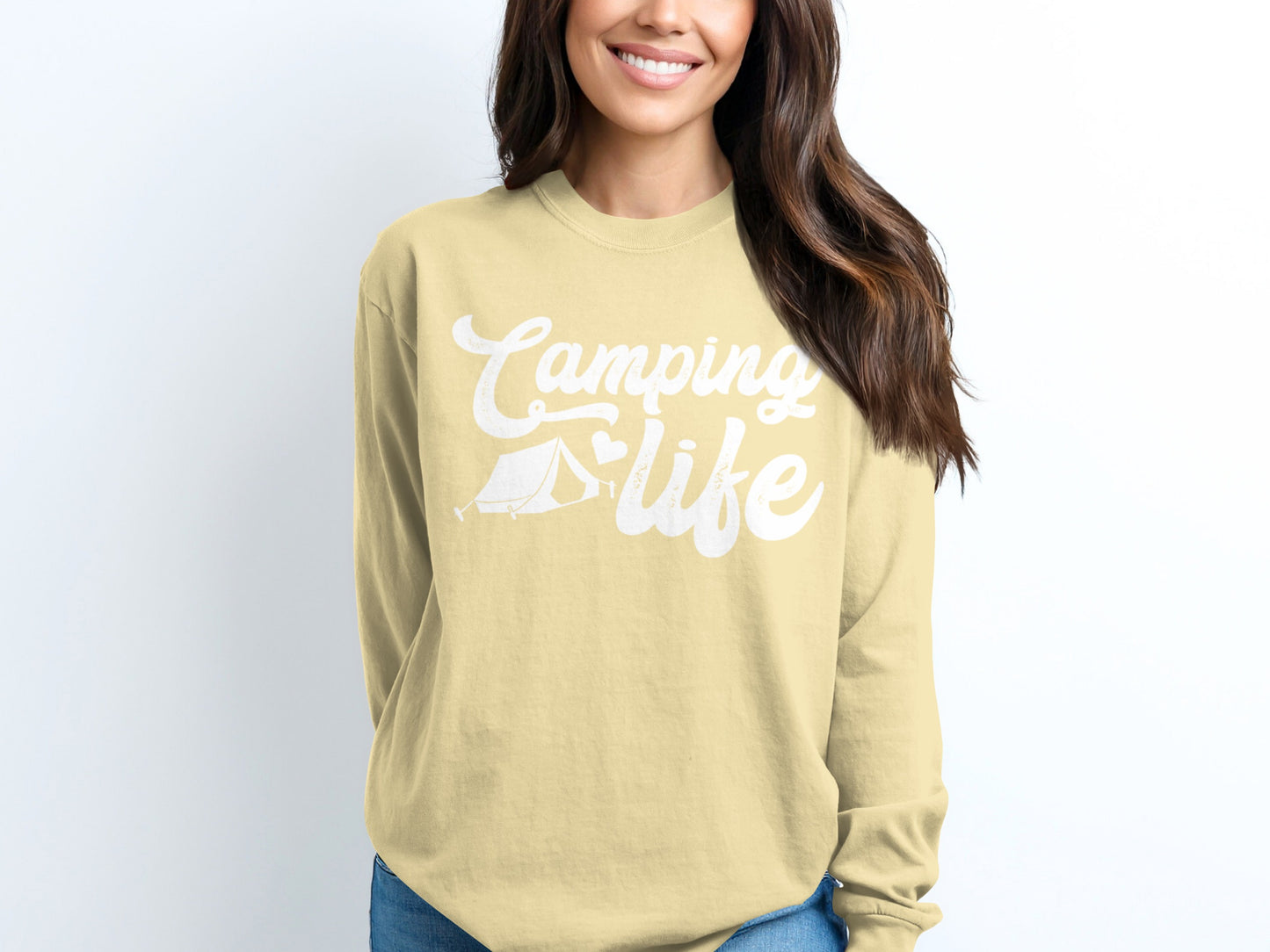Camping Life Graphic Long Sleeve Shirt Product