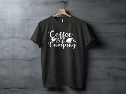 Coffee and Camping Graphic Design Great Outdoors T-Shirt T-Shirt - Outdoor & Adventure Collection - Mile Marker 16 Gear by Cloud 16 Clothing Co.
