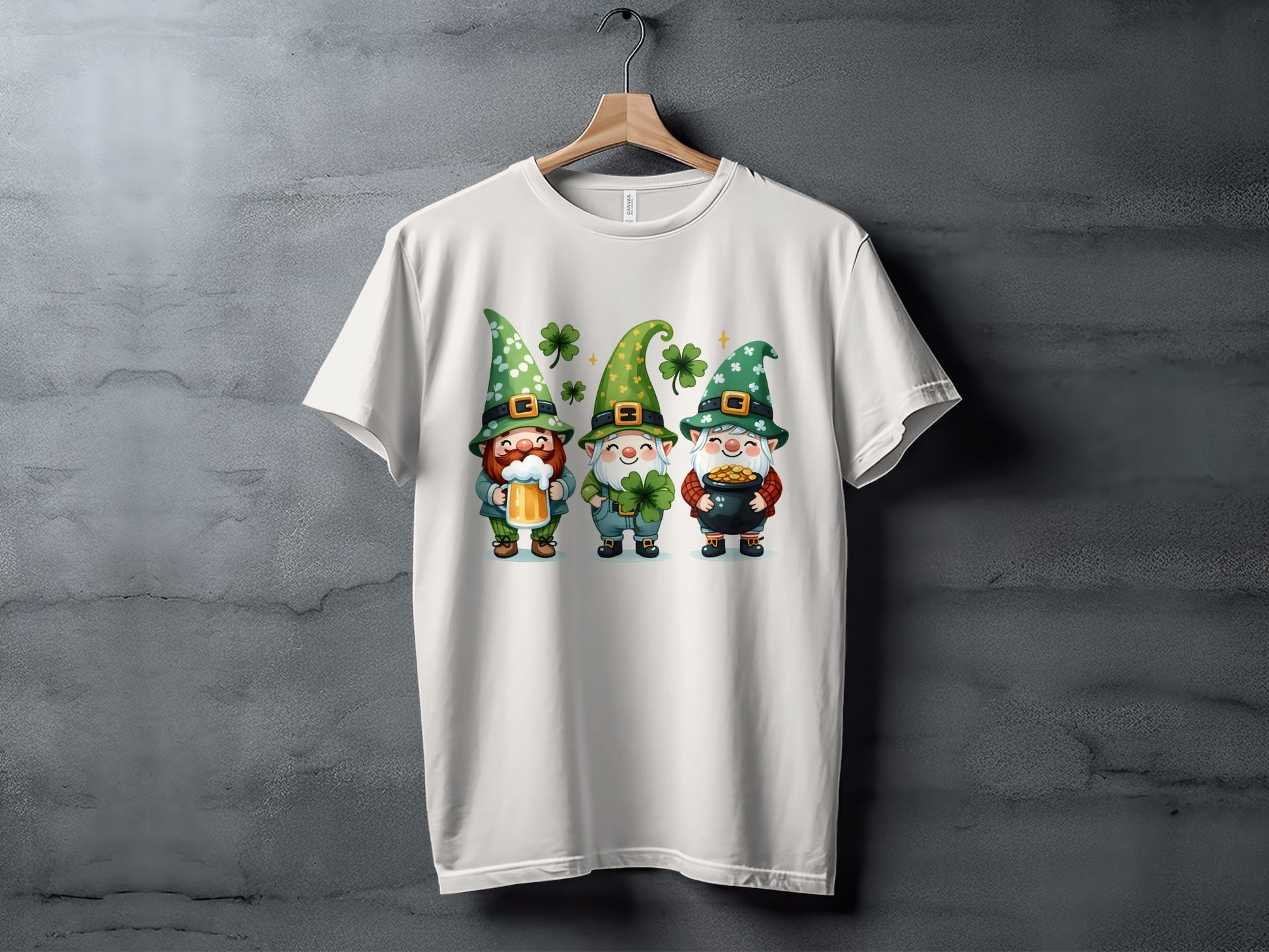 St. Patrick's Day Gnome Trio T-Shirt for Celebrations