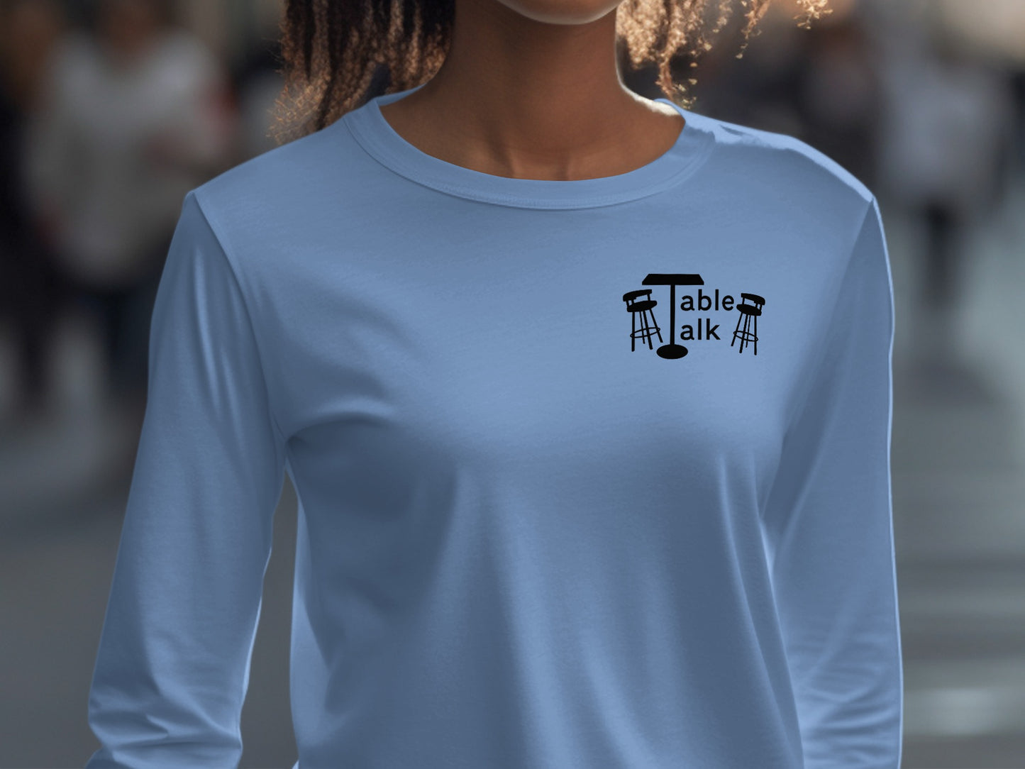 Table Talk Graphic Design Long Sleeve Shirt