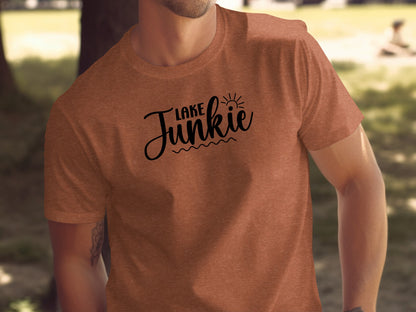 Lake Junkie Graphic for Lovers of Water Activities T-Shirt T-Shirt - Outdoor & Adventure Collection - Mile Marker 16 Gear by Cloud 16 Clothing Co.