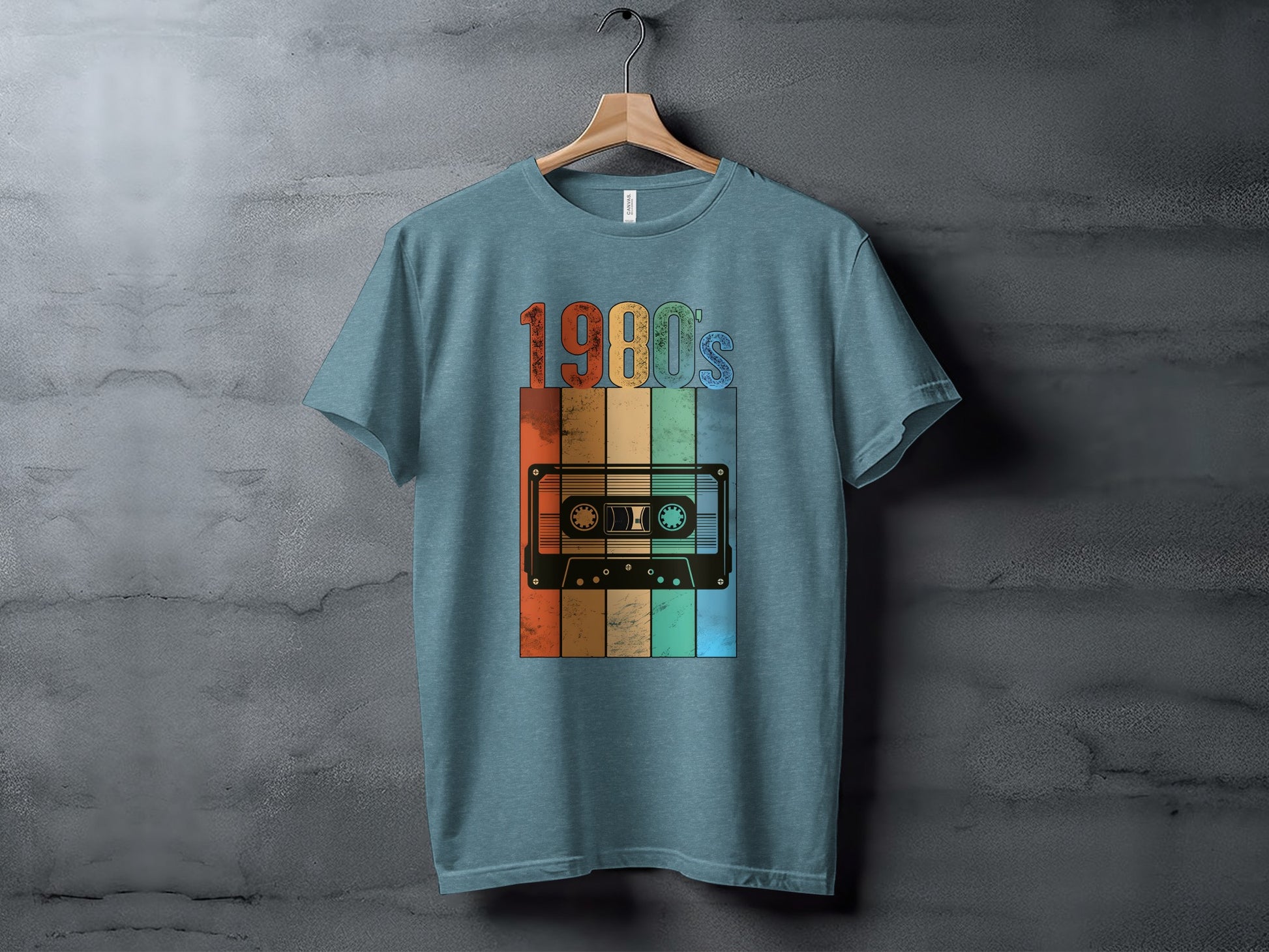 Retro 1980s Cassette Tape Graphic Tee Shirt Product
