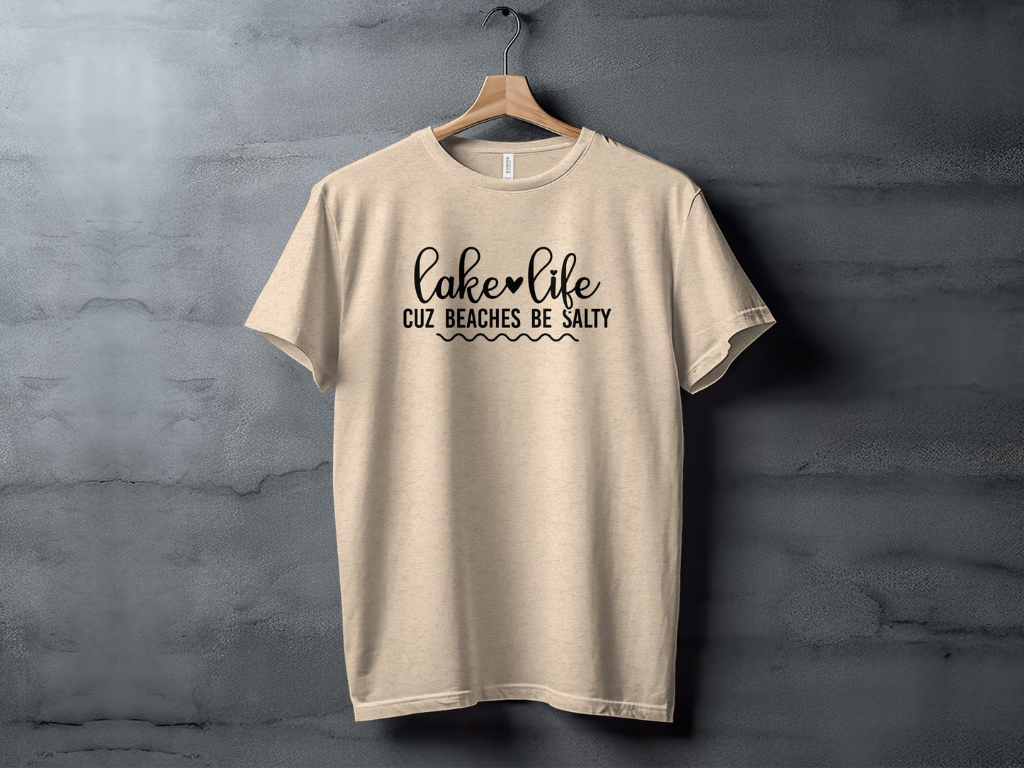 Lake Life Cuz Beaches Be Salty Slogan T-Shirt T-Shirt - Outdoor & Adventure Collection - Mile Marker 16 Gear by Cloud 16 Clothing Co.