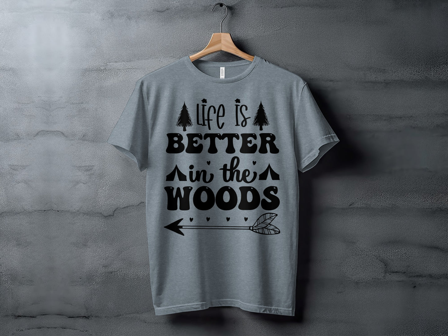 Life Is Better In The Woods With Arrow T-Shirt T-Shirt - Outdoor & Adventure Collection - Mile Marker 16 Gear by Cloud 16 Clothing Co.