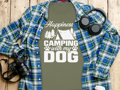 Happiness Camping With My Dog Graphic Shirt