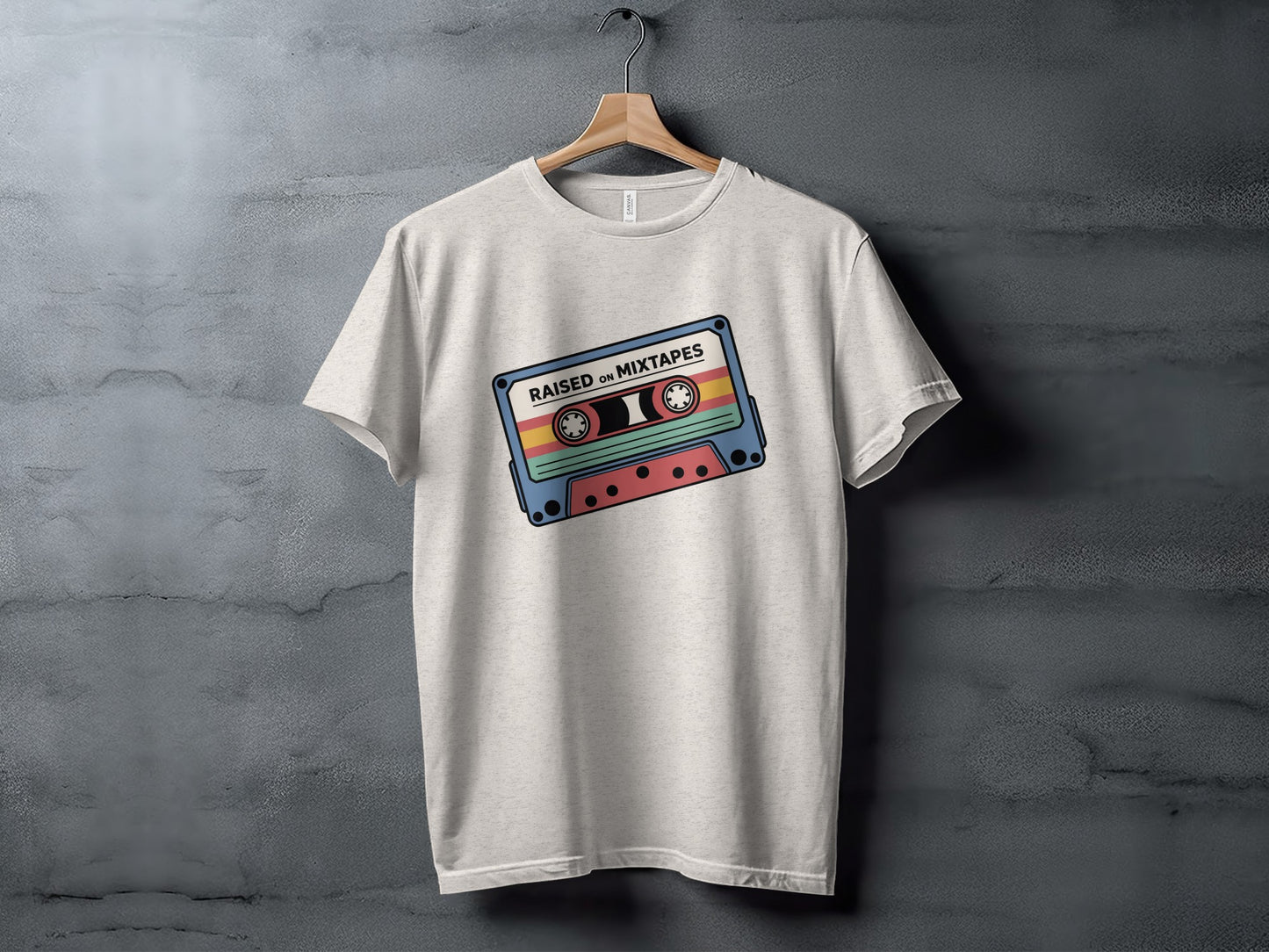 Raised On Mixtapes Retro Cassette Graphic T-Shirt