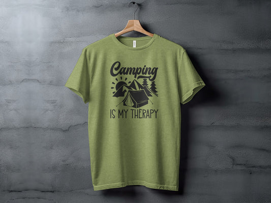Camping Is My Therapy Nature Lover Outdoor Camping T-Shirt T-Shirt - Outdoor & Adventure Collection - Mile Marker 16 Gear by Cloud 16 Clothing Co.