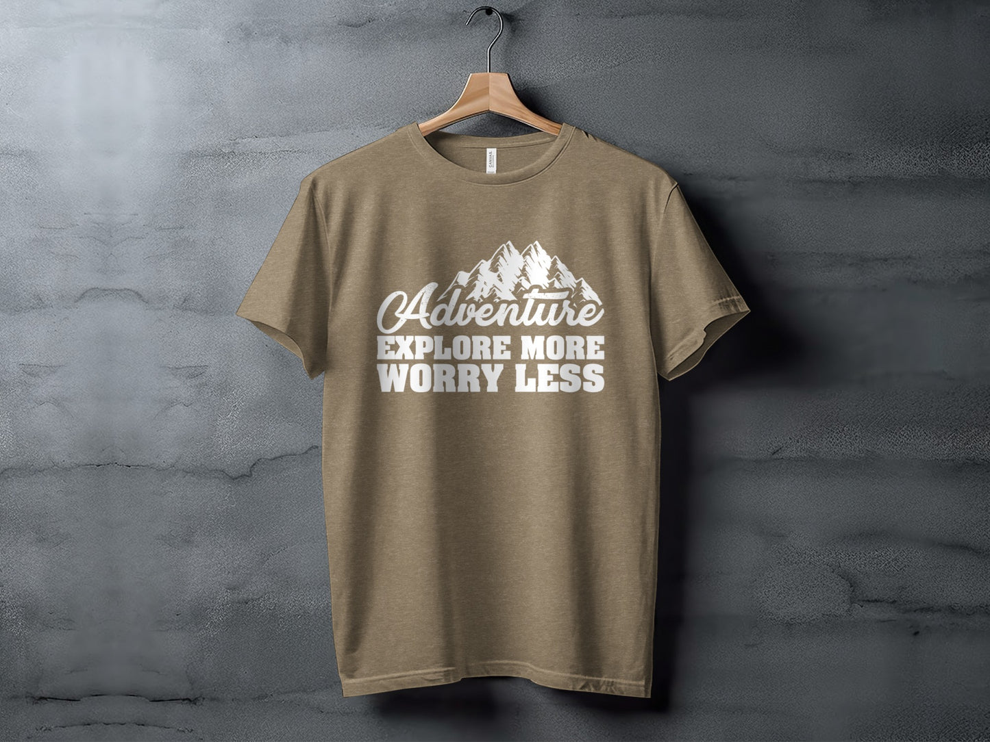 Adventure Explore More Worry Less Mountain Graphic T-Shirt T-Shirt - Outdoor & Adventure Collection - Mile Marker 16 Gear by Cloud 16 Clothing Co.