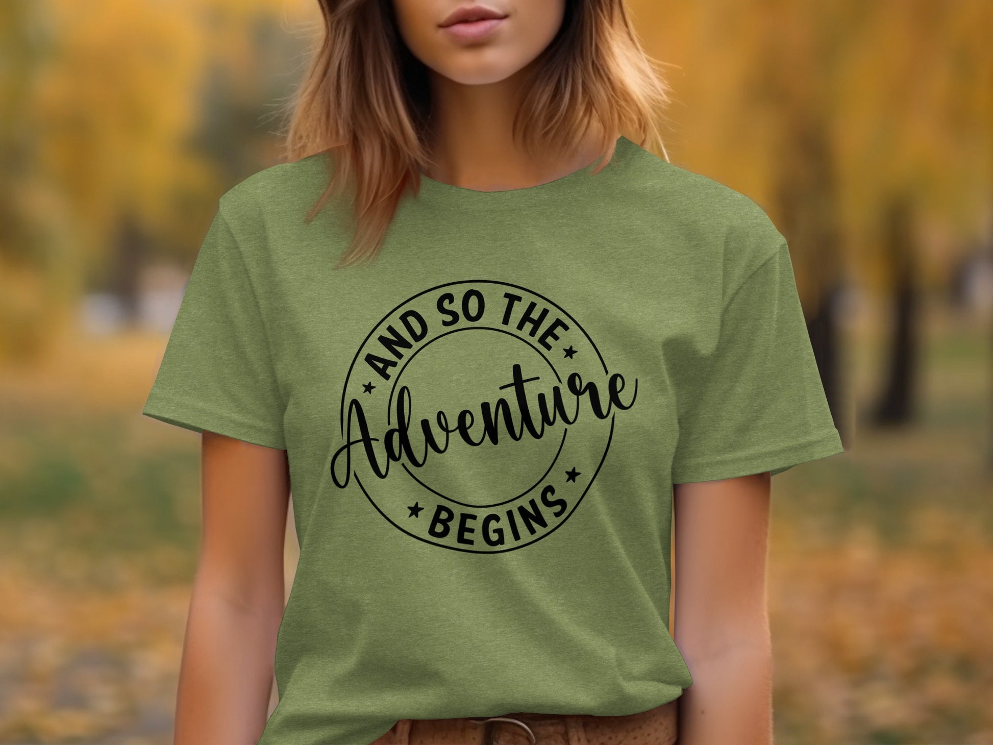 And So The Adventure Begins Circle Graphic T-Shirt T-Shirt - Outdoor & Adventure Collection - Mile Marker 16 Gear by Cloud 16 Clothing Co.