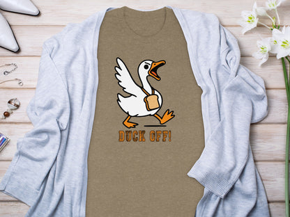 Funny Duck Off Graphic Design T-Shirt for Animal Lovers