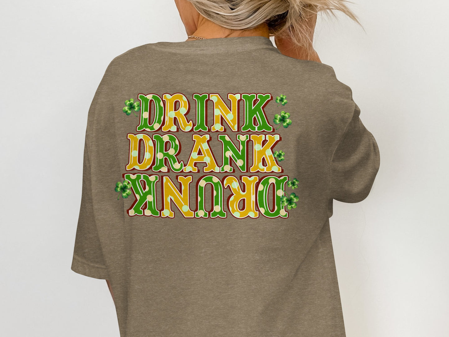 Scrappy Malone's Bar, Irish Pub Design, Shamrock Clover Green Bar Logo, Personalized Bar Sign, St Patricks Day Theme T-Shirt - Scrappy Malone's Bar 100-Proof Humor - Cloud 16 Clothing Co.