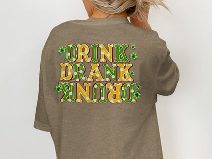 Scrappy Malone's Bar, Irish Pub Design, Shamrock Clover Green Bar Logo, Personalized Bar Sign, St Patricks Day Theme T-Shirt - Scrappy Malone's Bar 100-Proof Humor - Cloud 16 Clothing Co.