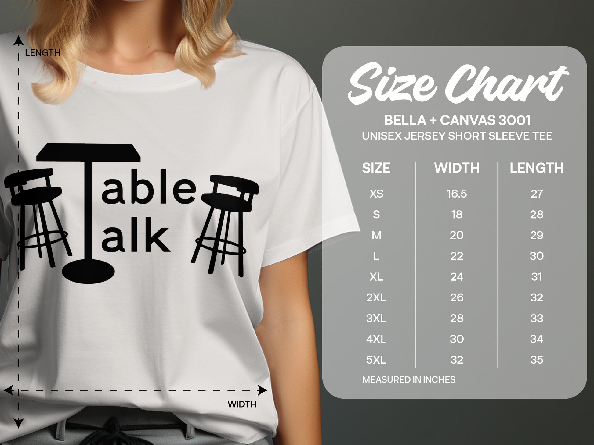 Trendy 'Table Talk' Unisex Jersey Short Sleeve Tee
