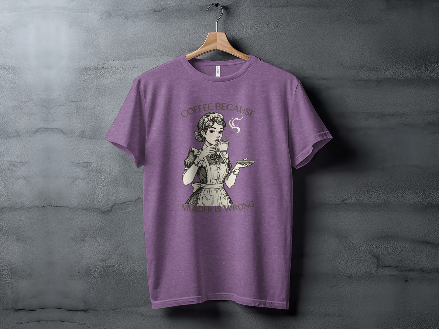 Coffee Because Murder is Wrong Funny T-Shirt