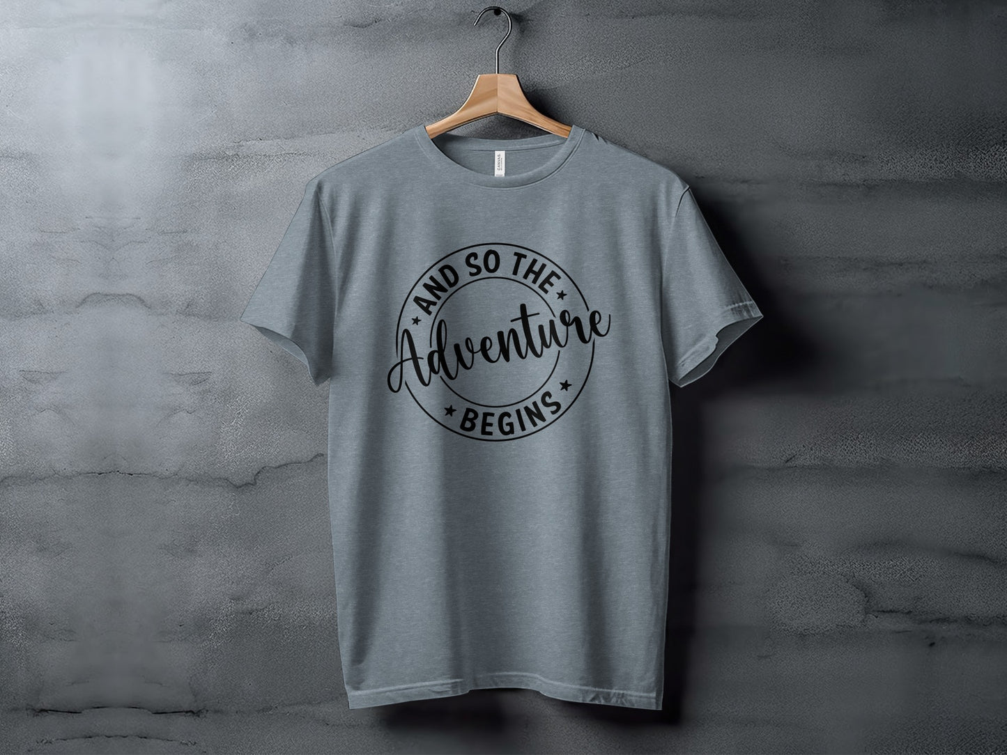 And So The Adventure Begins Circle Graphic T-Shirt T-Shirt - Outdoor & Adventure Collection - Mile Marker 16 Gear by Cloud 16 Clothing Co.
