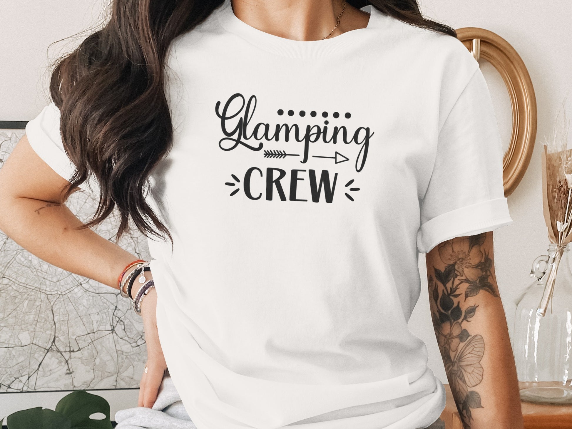 Glamping Crew Camping with Friends Family Outdoors T-Shirt T-Shirt - Outdoor & Adventure Collection - Mile Marker 16 Gear by Cloud 16 Clothing Co.