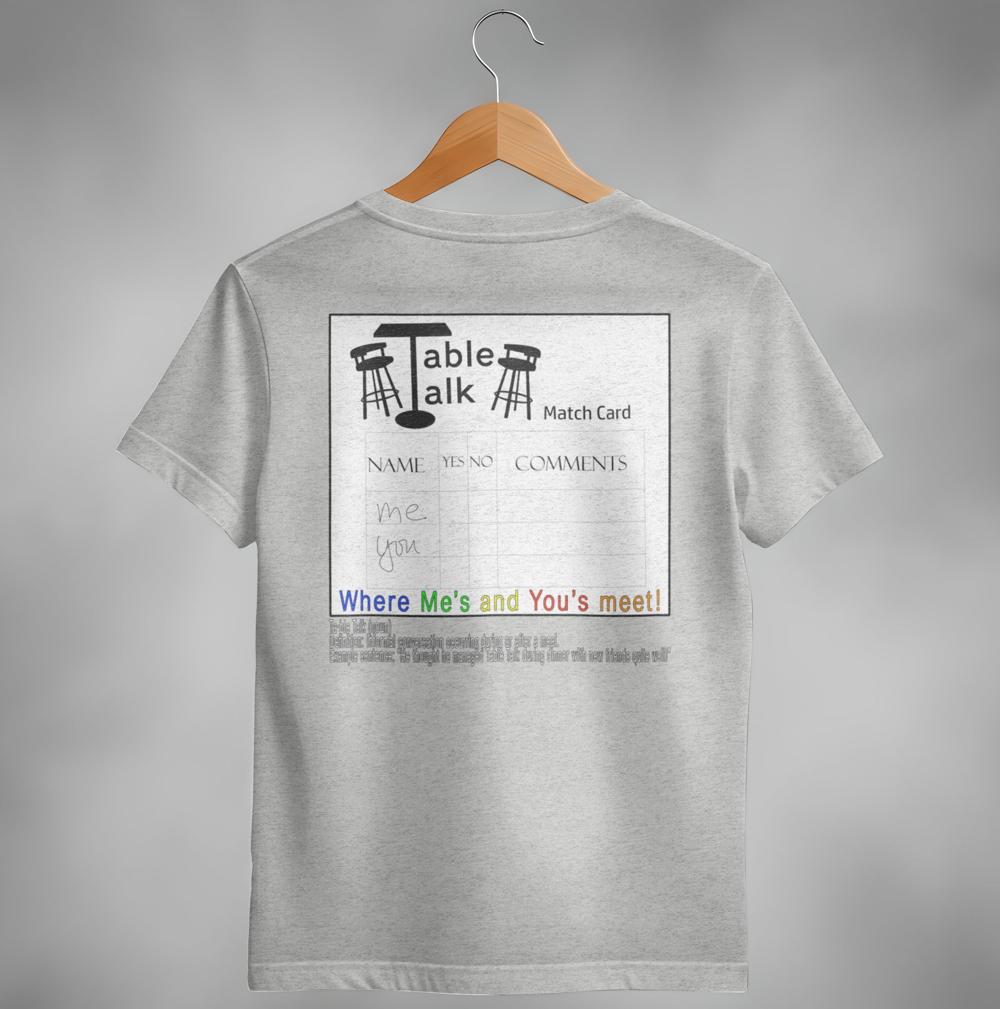 Table Talk Match Card Graphic Tee Shirt