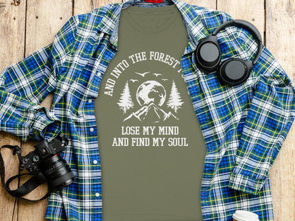 Into The Forest Design Lose My Mind Find My Soul Long Sleeve T-Shirt Long Sleeve Tee - Outdoor & Adventure Collection - Mile Marker 16 Gear by Cloud 16 Clothing Co.