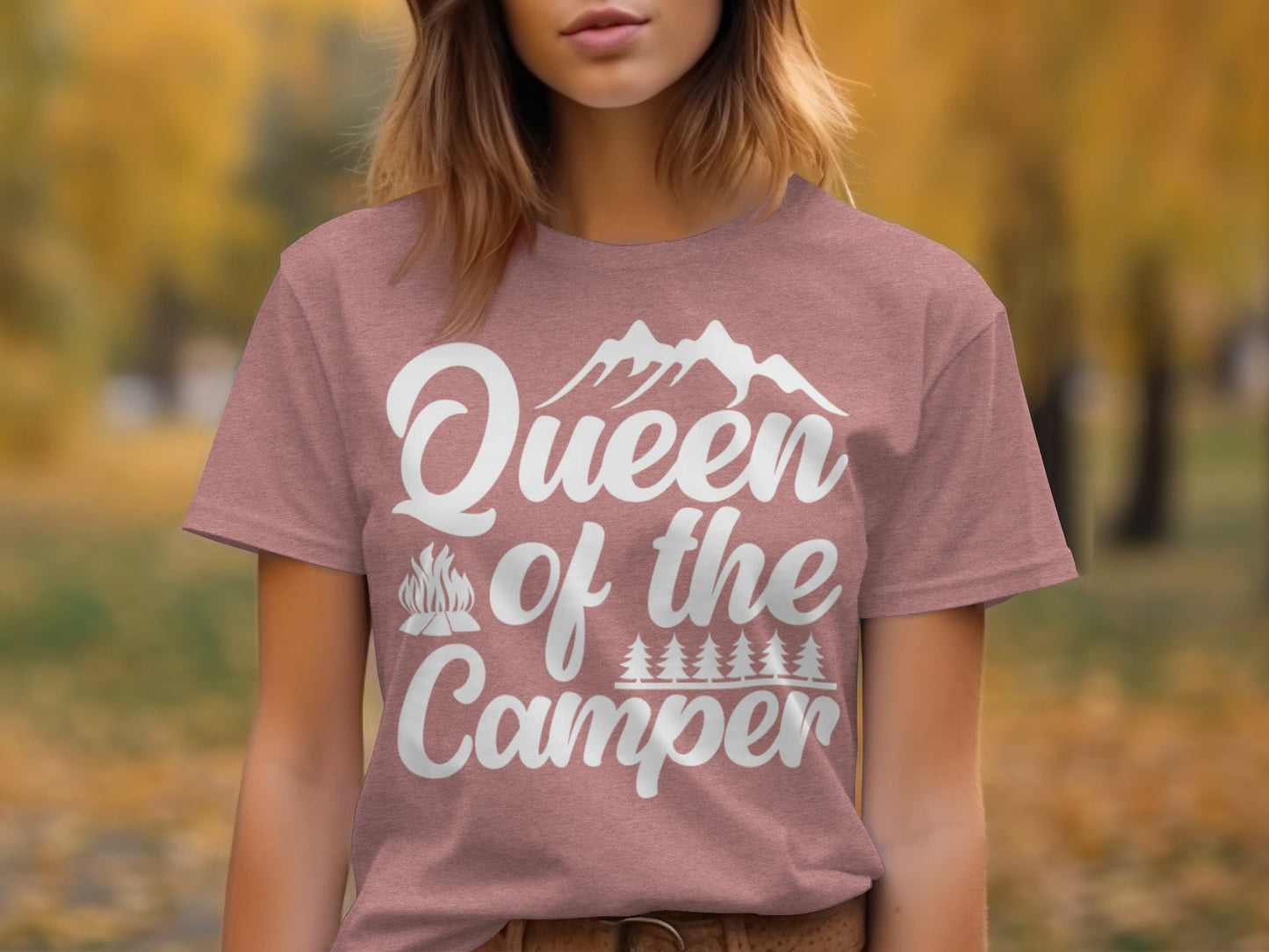 Queen of the Camper Graphic Print Camping Lover T-Shirt T-Shirt - Outdoor & Adventure Collection - Mile Marker 16 Gear by Cloud 16 Clothing Co.