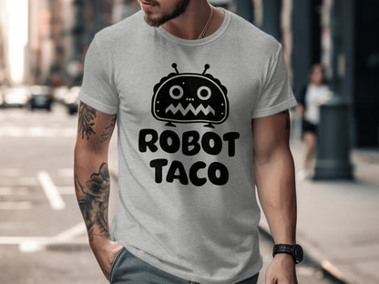 Fun Robot Taco Graphic Tee for Casual Wear