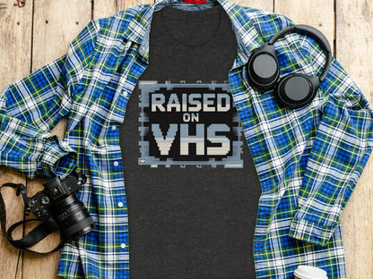 Retro Nostalgia Raised on VHS Graphic Tee Product