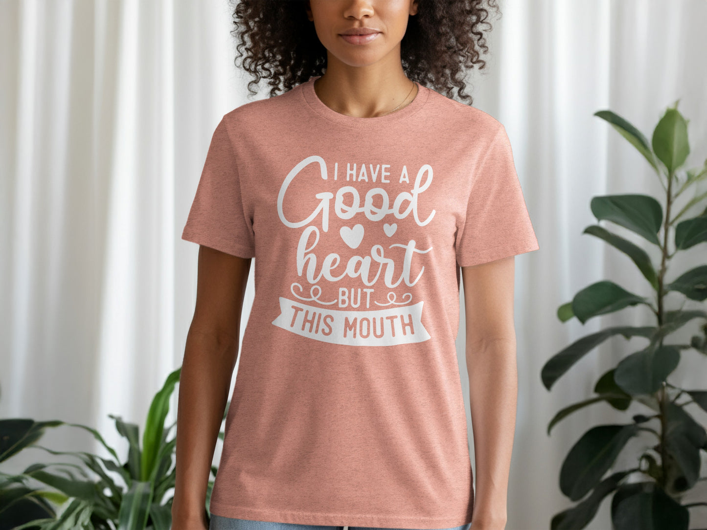 I Have a Good Heart But This Mouth Graphic Tee