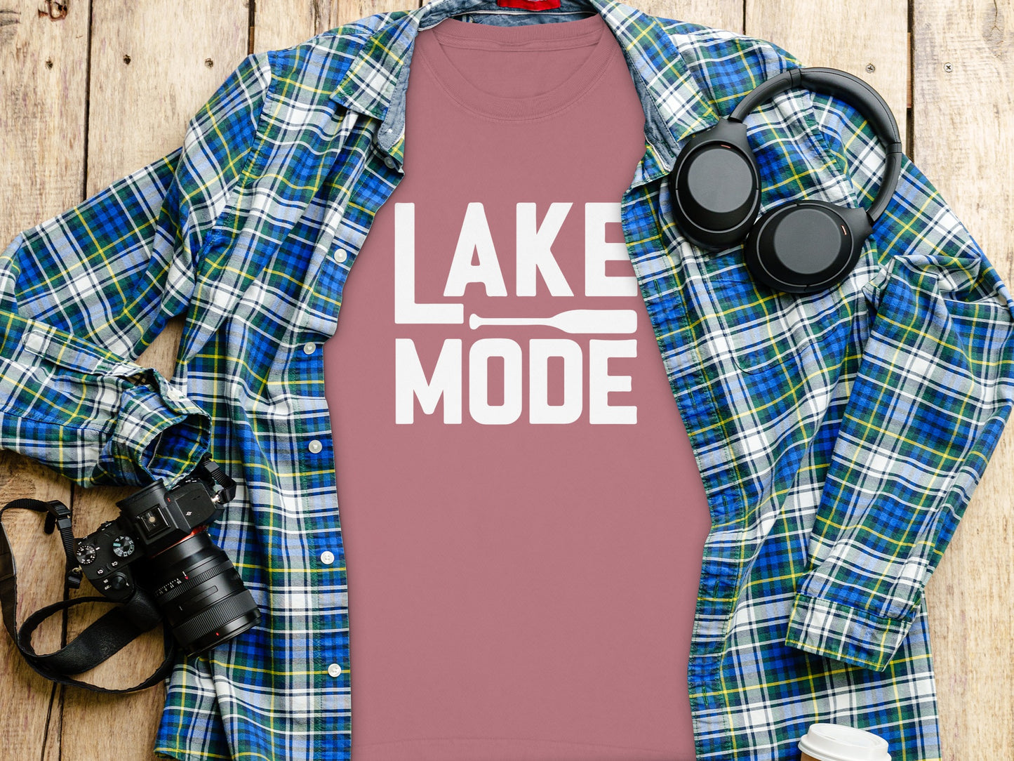 Lake Mode Graphic Tee Shirt Casual Outfit