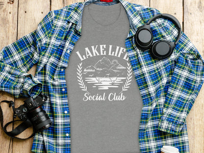 Lake Life Social Club Boating Outdoor Activity T-Shirt T-Shirt - Outdoor & Adventure Collection - Mile Marker 16 Gear by Cloud 16 Clothing Co.
