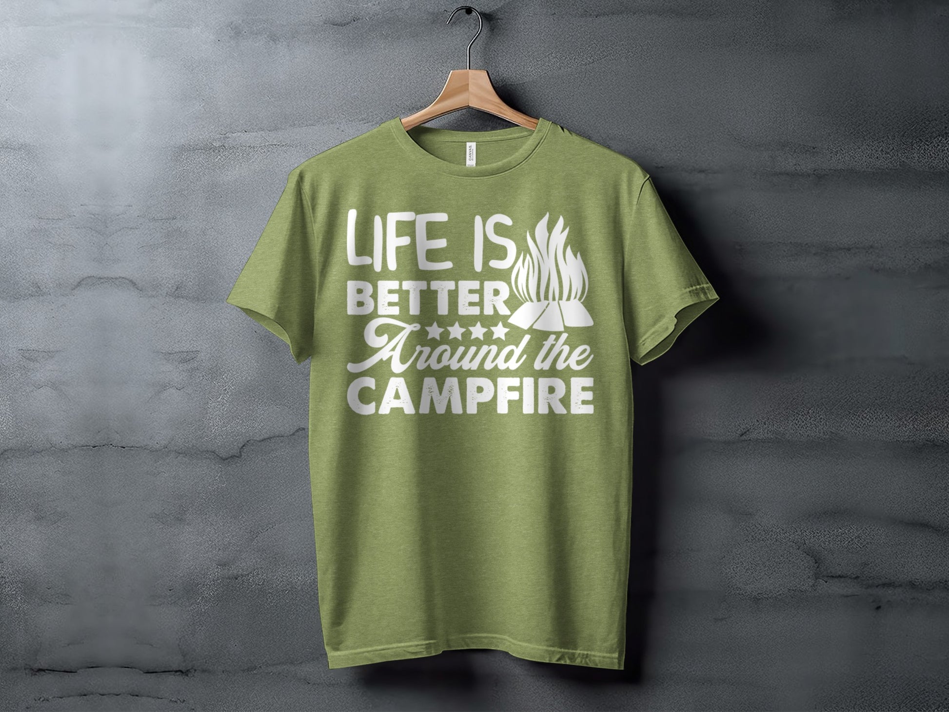 Life Is Better Around The Campfire Graphic Print T-Shirt T-Shirt - Outdoor & Adventure Collection - Mile Marker 16 Gear by Cloud 16 Clothing Co.