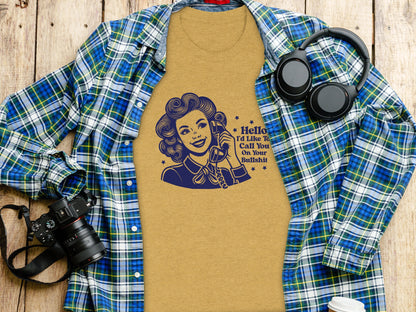 Hello I'd Like To Call You Funny Graphic Shirt Product