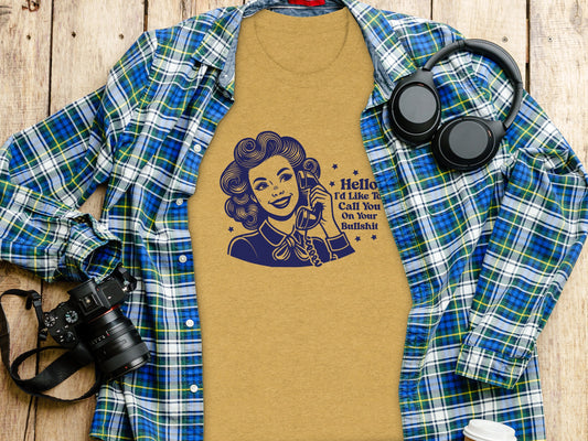 Hello I'd Like To Call You Funny Graphic Shirt Product