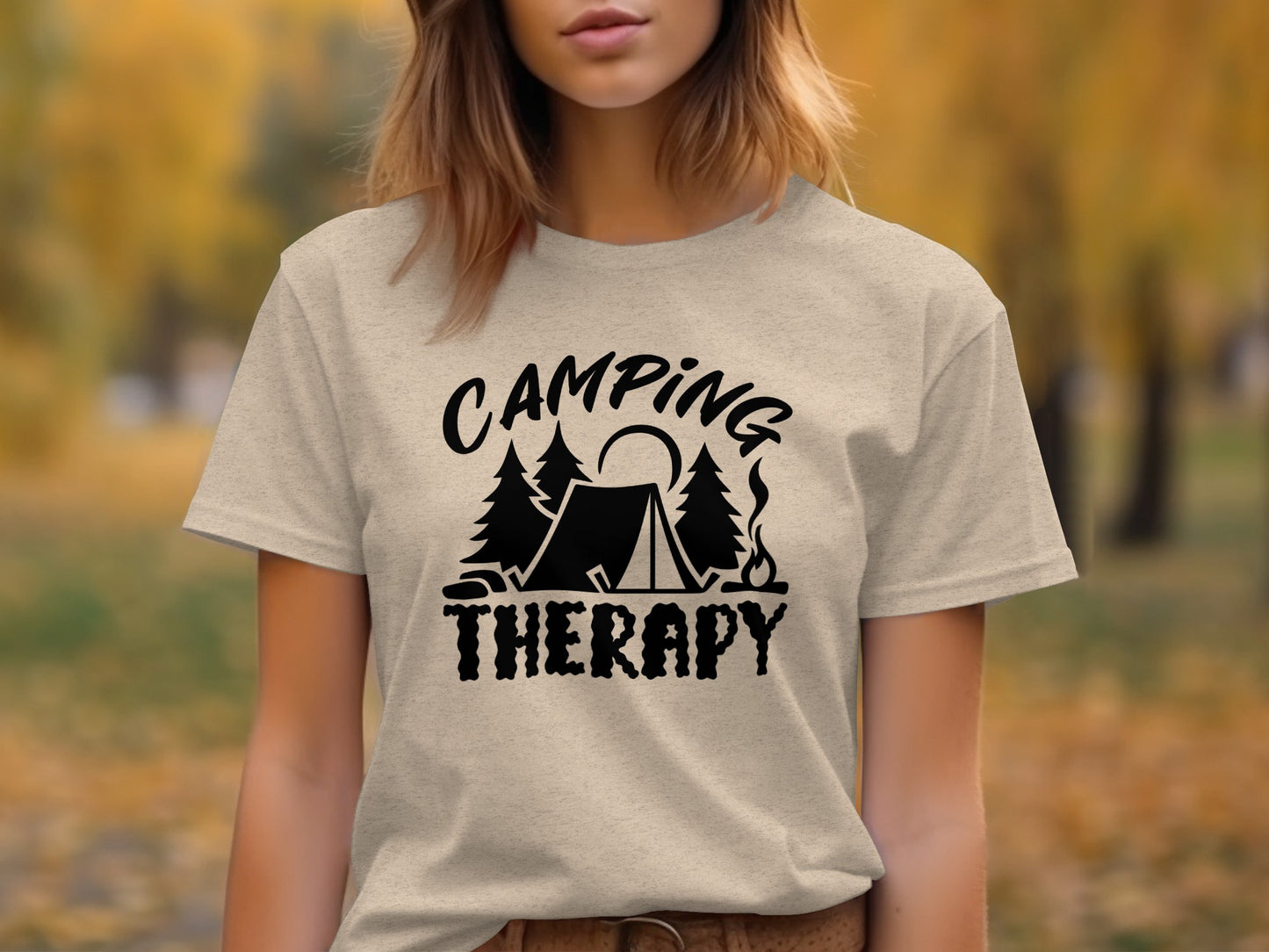 Camping Therapy Nature Adventure Outdoor Camping T-Shirt T-Shirt - Outdoor & Adventure Collection - Mile Marker 16 Gear by Cloud 16 Clothing Co.