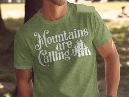 Mountains Are Calling And I Must Go Graphic Design T-Shirt T-Shirt - Outdoor & Adventure Collection - Mile Marker 16 Gear by Cloud 16 Clothing Co.