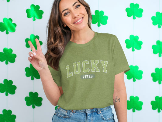 Lucky Vibes Green T-Shirt for St. Patrick's Day