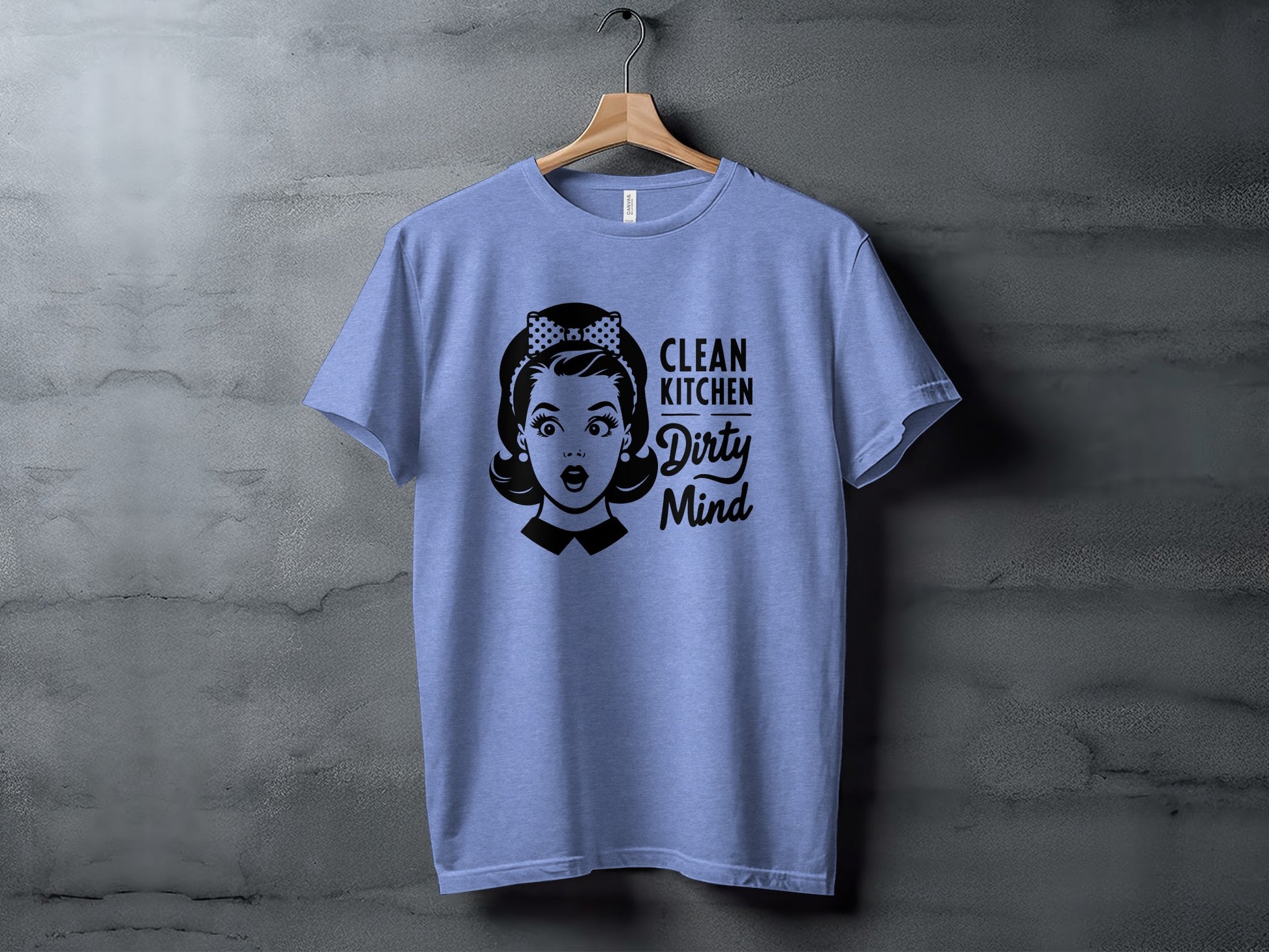 Clean Kitchen Dirty Mind Graphic Printed T-Shirt
