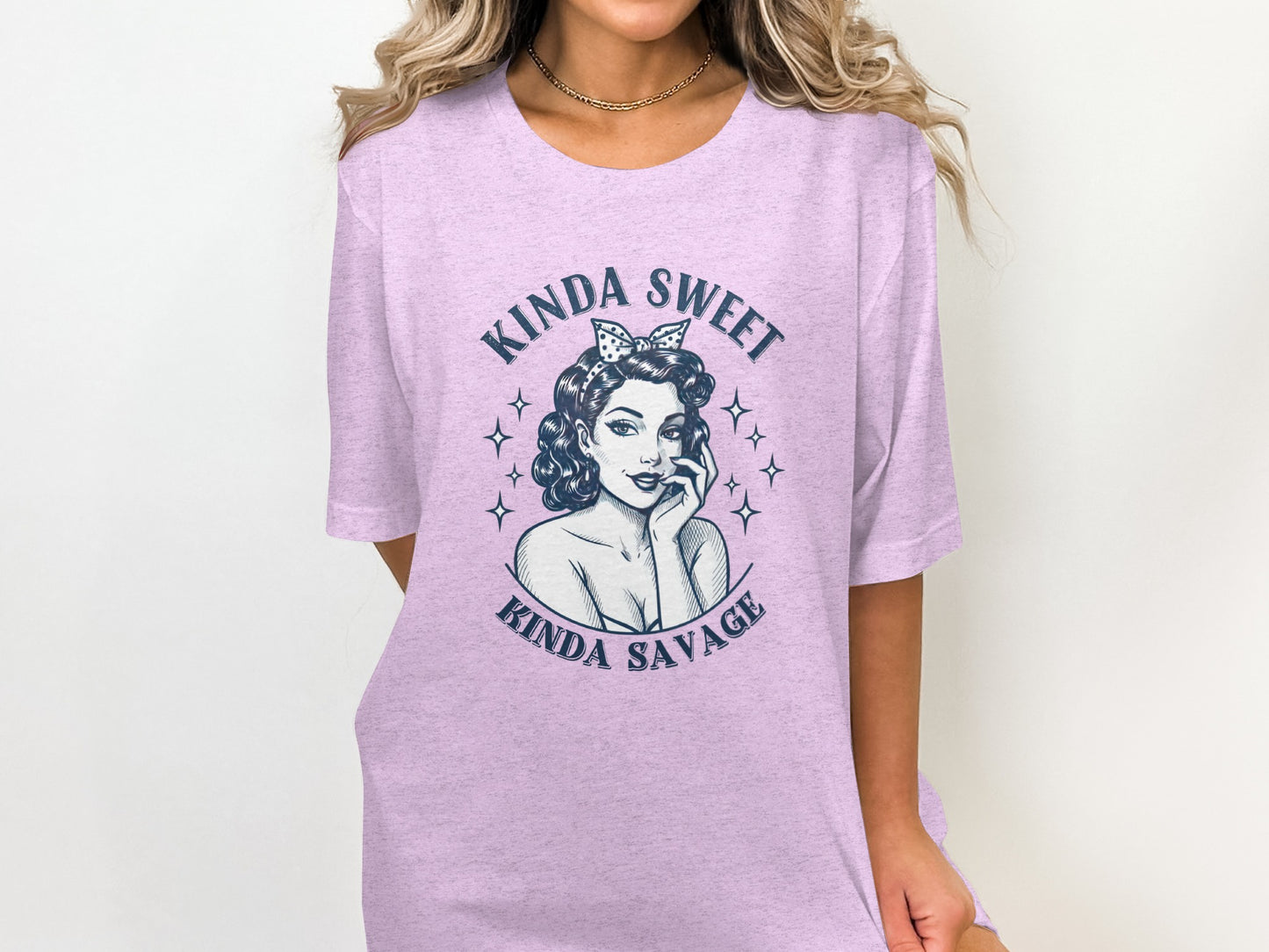 Kinda Sweet Kinda Savage Graphic Print T-Shirt
