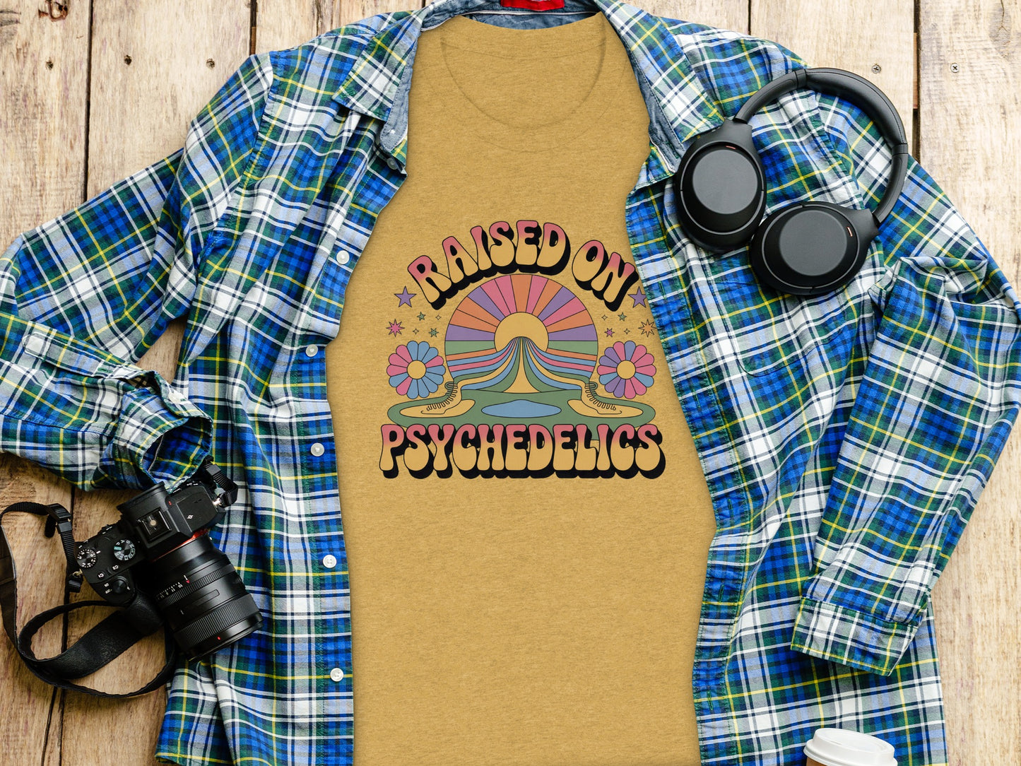 Raised On Psychedelics Retro Graphic T-Shirt Product
