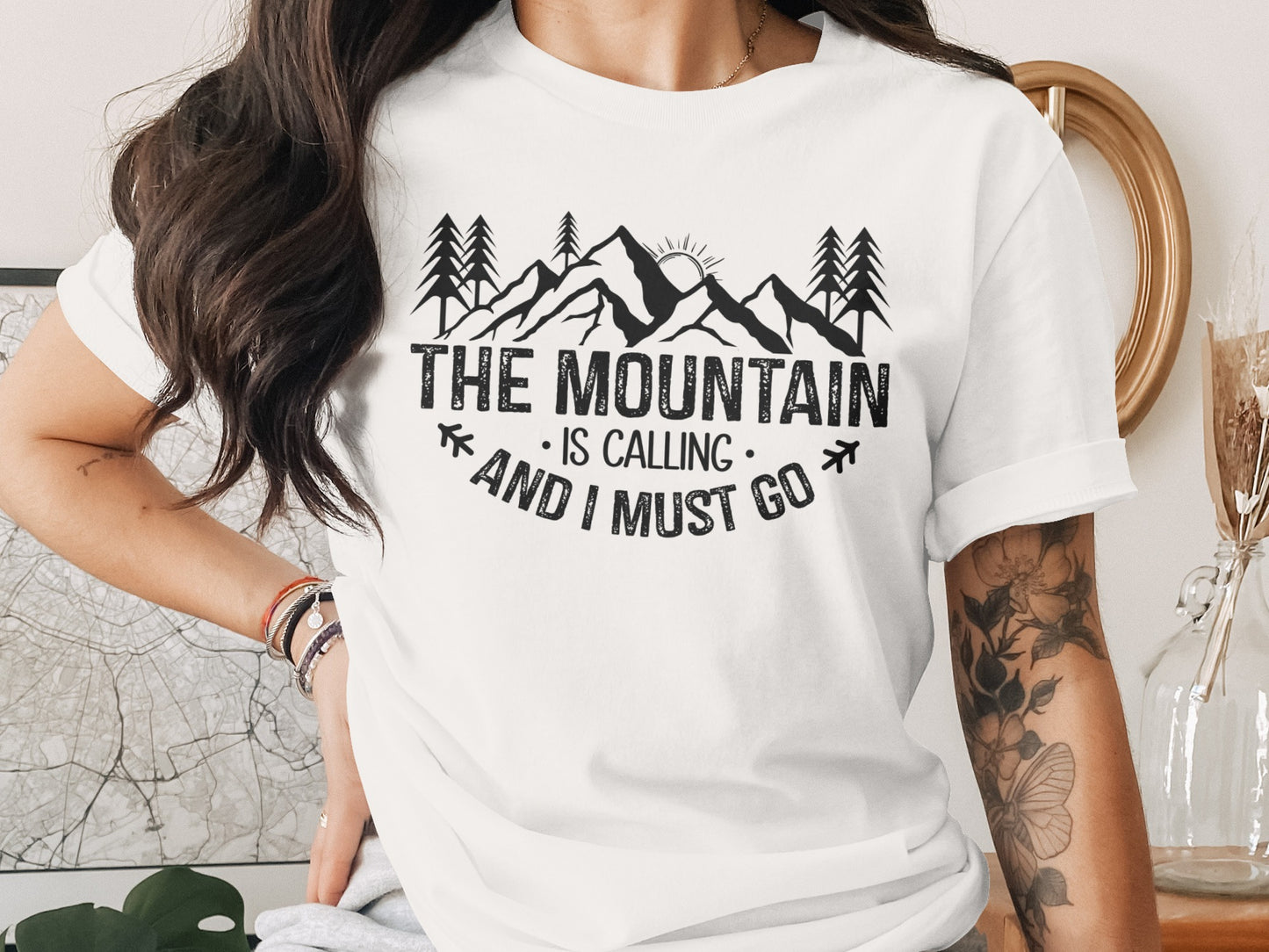 The Mountain Is Calling And I Must Go Great Outdoors T-Shirt T-Shirt - Outdoor & Adventure Collection - Mile Marker 16 Gear by Cloud 16 Clothing Co.