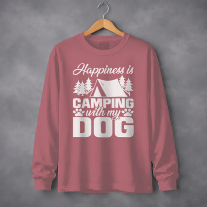 Happiness is Camping with My Dog Long Sleeve Shirt