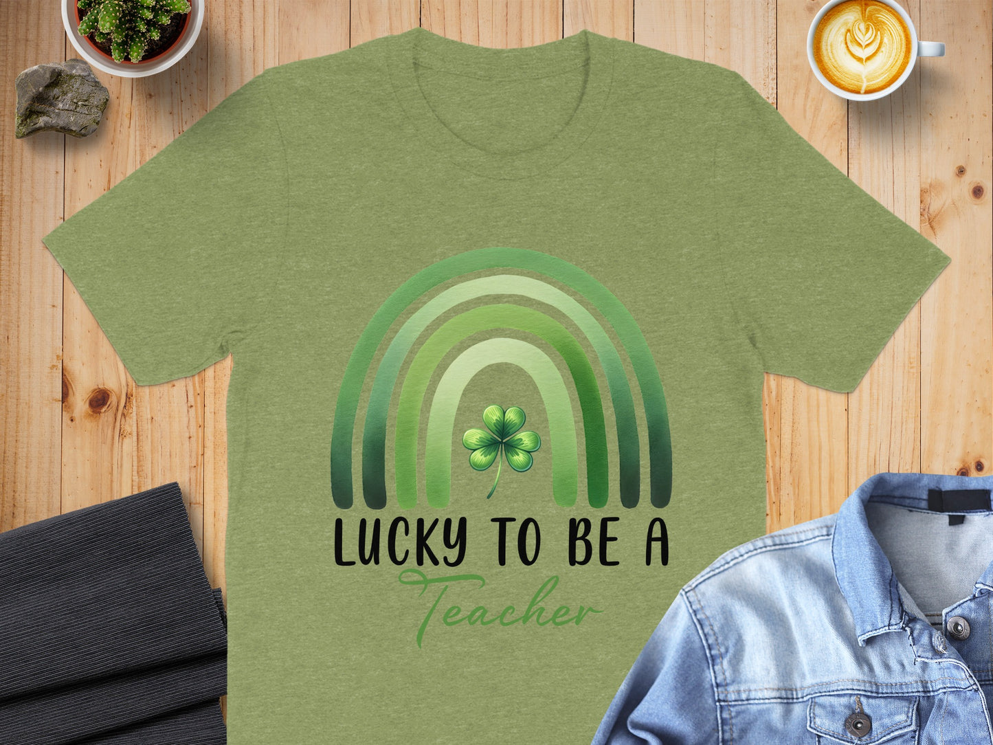 Lucky to Be a Teacher Four Leaf Clover T-shirt