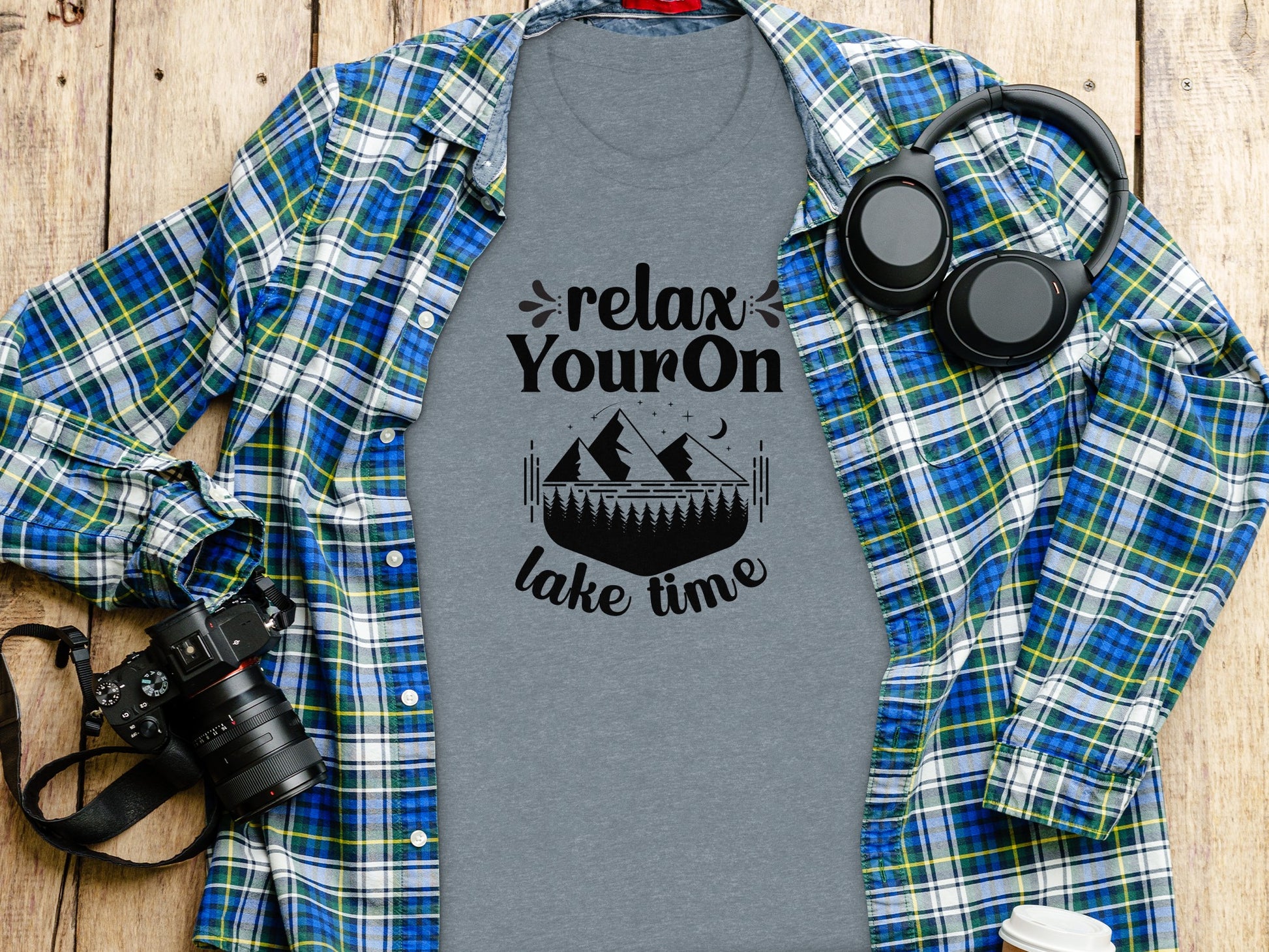 Relax Your On Lake Time Camping Outdoors Nature T-Shirt T-Shirt - Outdoor & Adventure Collection - Mile Marker 16 Gear by Cloud 16 Clothing Co.