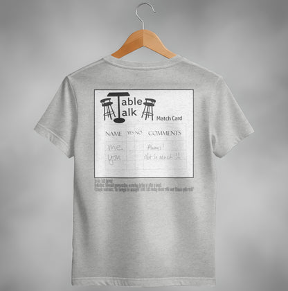 Table Talk Match Card Design T-Shirt
