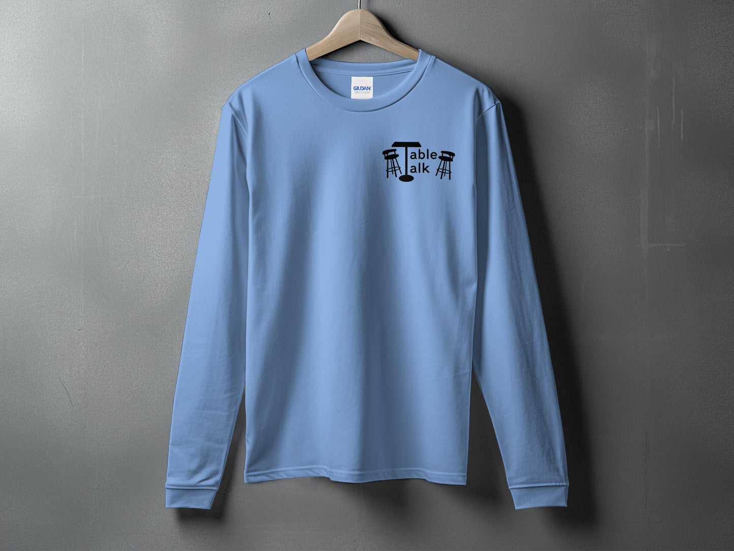 Table Talk Long Sleeve Logo Blue Shirt