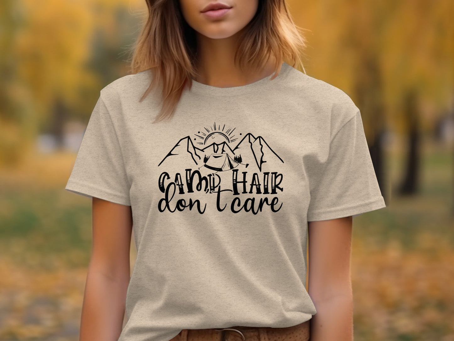 Camp Hair Don't Care Mountain Adventure T-Shirt T-Shirt - Outdoor & Adventure Collection - Mile Marker 16 Gear by Cloud 16 Clothing Co.