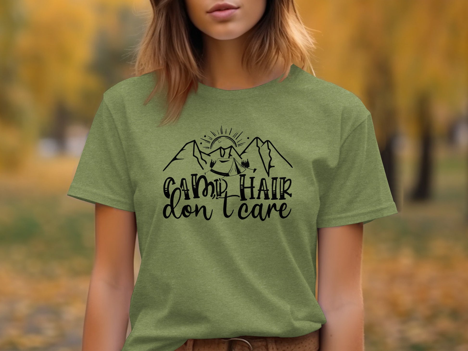 Camp Hair Don't Care Mountain Adventure T-Shirt T-Shirt - Outdoor & Adventure Collection - Mile Marker 16 Gear by Cloud 16 Clothing Co.
